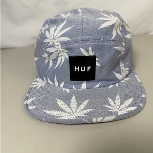Huff 5 Panel Blue/Grey Plant Leaf Hat Adjustable Strap